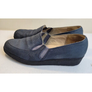 Vtg Ros Hommerson Terte Loafer Shoes Blue Nubuck Pebble Slip On Women's Size 9M